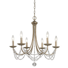 Golden 7644-6 GA - Golden Lighting Mirabella 6-light Chandelier in Golden Aura
